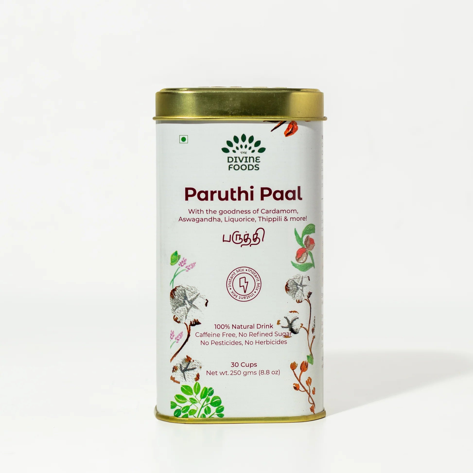 Paruthi Paal - Cotton Seed Instant Latte Mix for Cold, Cough Remedy, and Menstrual Cramp Relief - The Divine Foods